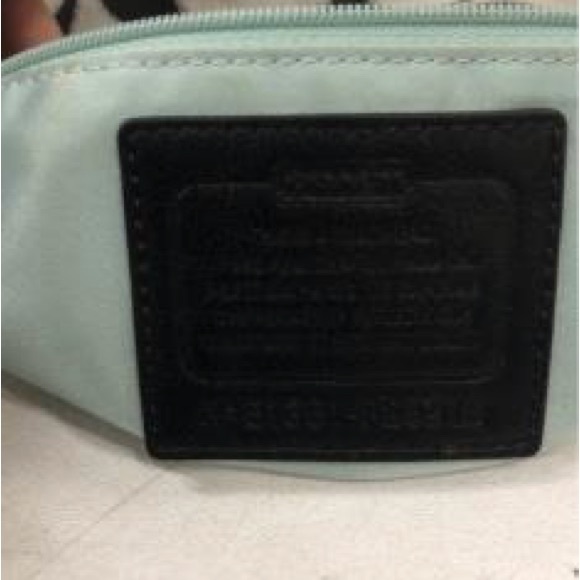 Coach Daisy Signature Moonlight Gray Hobo With Black Leather Trim - Picture 6 of 6